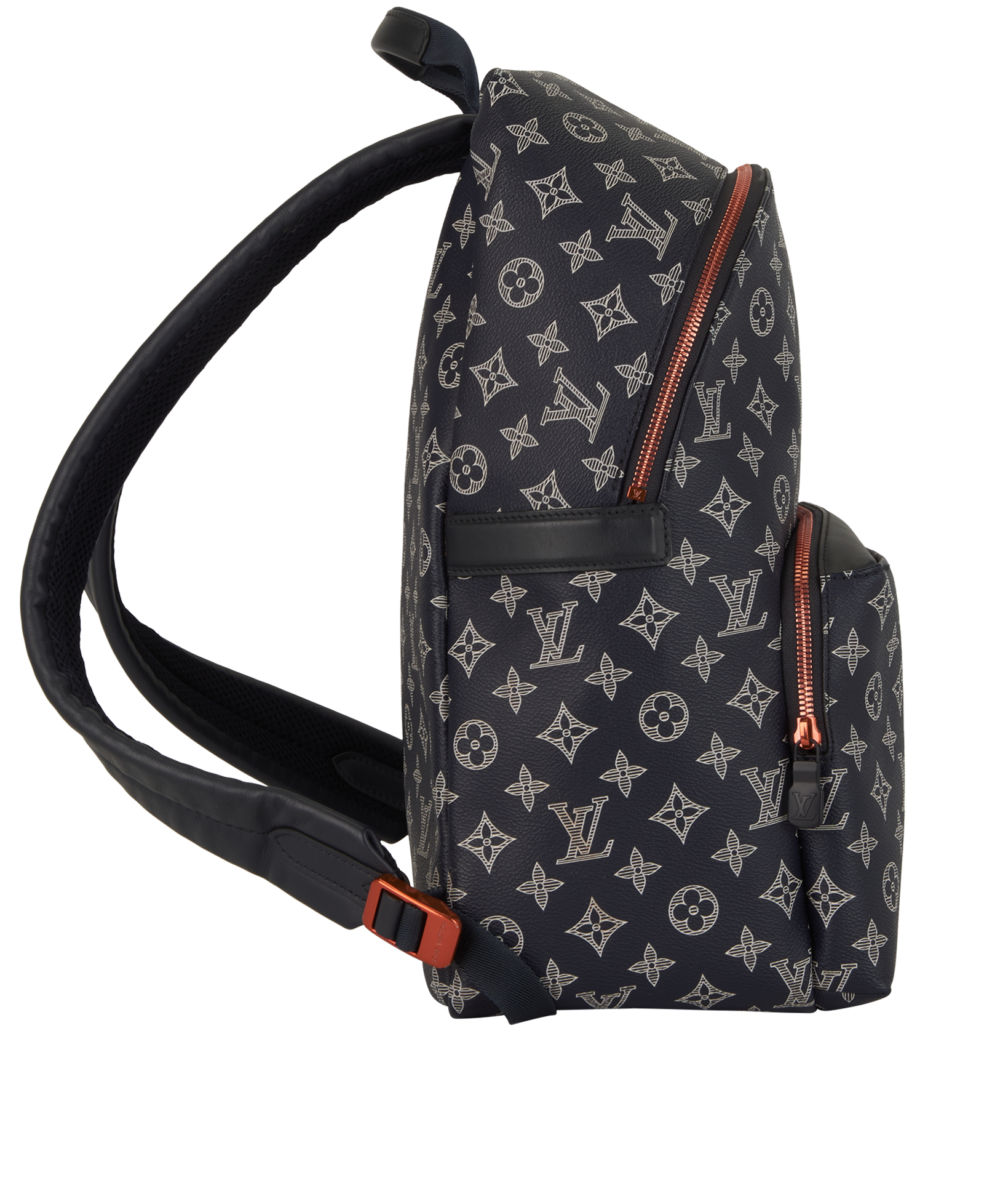Apollo Upside Down Ink Backpack, &pound;1,700, Handbags, Blue, Canvas, Side view